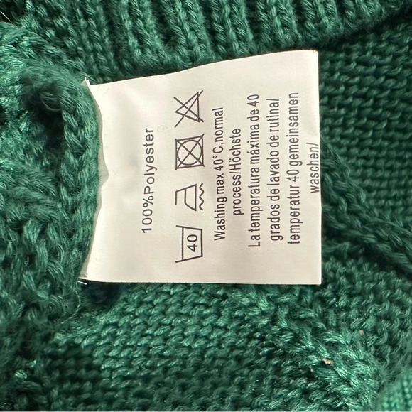 Coofandy V Neck Sleeveless Knitted Pullover Vest Sweater Green Size XL - Picture 9 of 10